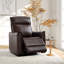 Fauteuil inclinable électrique pivotant 31,5 po en cuir véritable haut de gamme avec port de charge USB (ensemble de 3)-133002103
