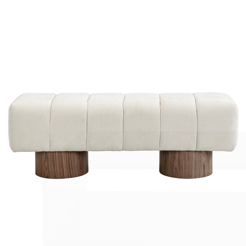 Upholstered Dining Bench for Dining Room, Beige