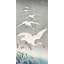 Descending egrets in snow 1 Piece Wrapped Canvas Wall Art-1447832954