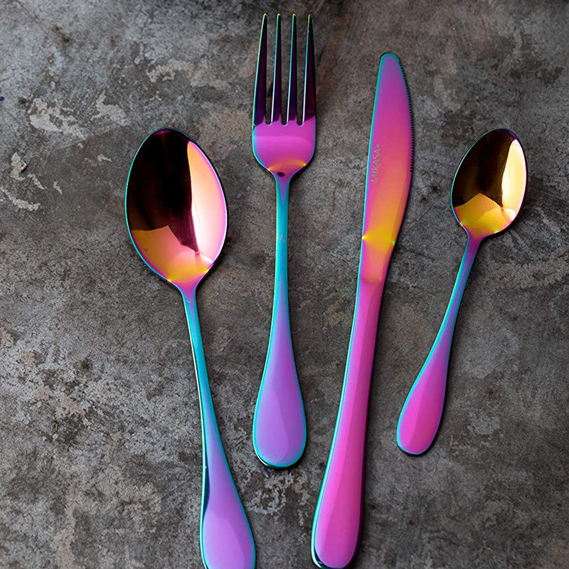 Iridescent Rainbow 16 Piece Cutlery Set, Service for 4