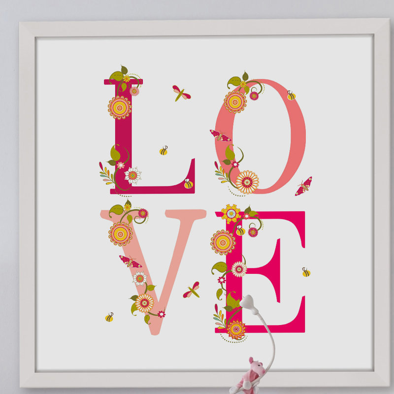 «Love Bugs» par Karen Zukowski, reproduction encadrée, H 24 po x l 24 po x P 1,5 po
