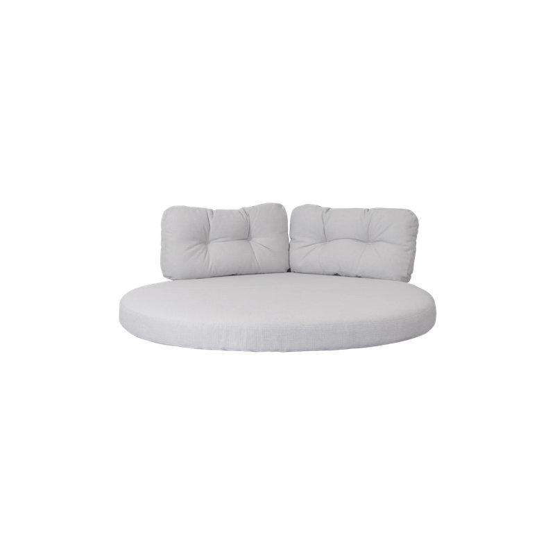Ocean Large Daybed Cushion Set, White Gray Polypropylene/Olefin