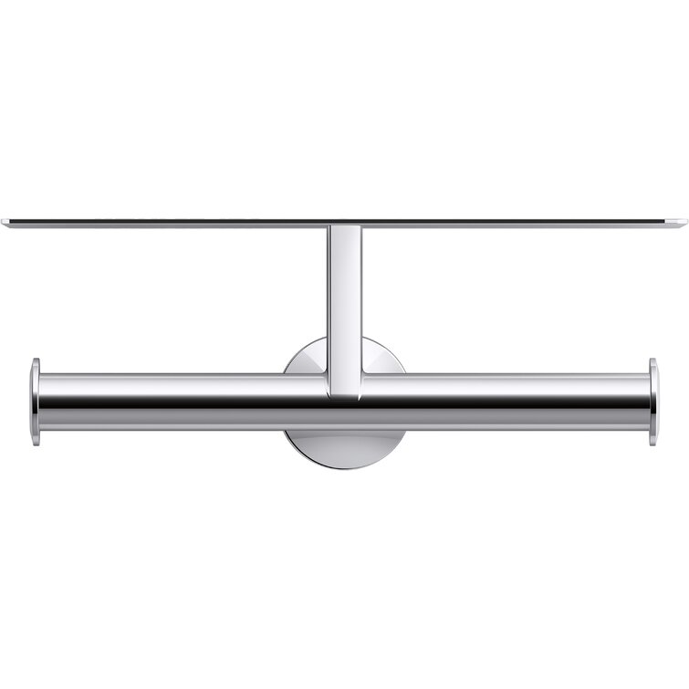 Kohler K-78384-cp Components Covered Double Toilet Paper Holder - Polished Chrome