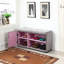 Rangement pour chaussures 18 "dans un grand compartiment de ton argent et gris, Creative