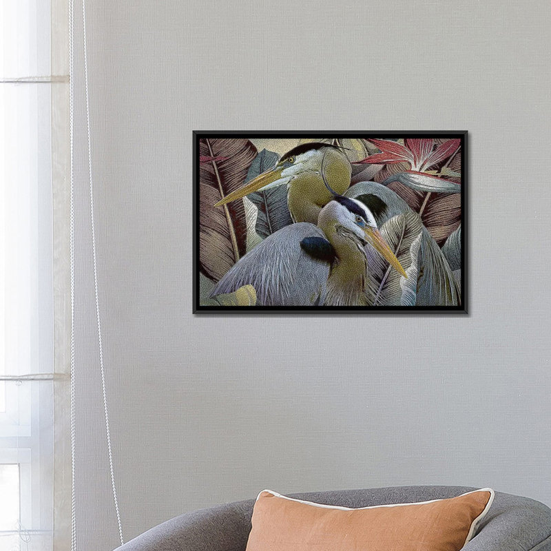 « two to tango », reproduction d’impression sur toile tendue, H 18 po x l 26 po x P 1,5 po, Toile avec cadre noir