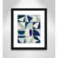 Hestia Yellow Mayan I Blue Version By Isabelle Z  - Framed Art w/ 4 Ply Matboard-86565042-86565043