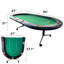 Table de poker pliable 94 pouces avec roues pour 10 joueurs, vert-116625050