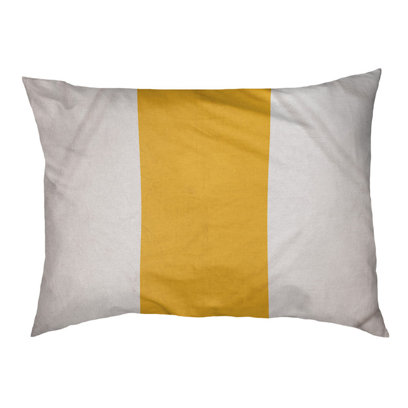 Coussin rectangulaire designer Los Angeles, Moyen (L 30 po x l 40 po), Blanc / or