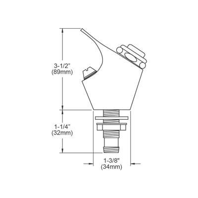 Deck Mount Drinking Fountain Head