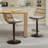 Modern Fabric Upholstered Height Adjustable Rattan Swivel Barstools With Vintage Round Base, Set Of 2-1412933629