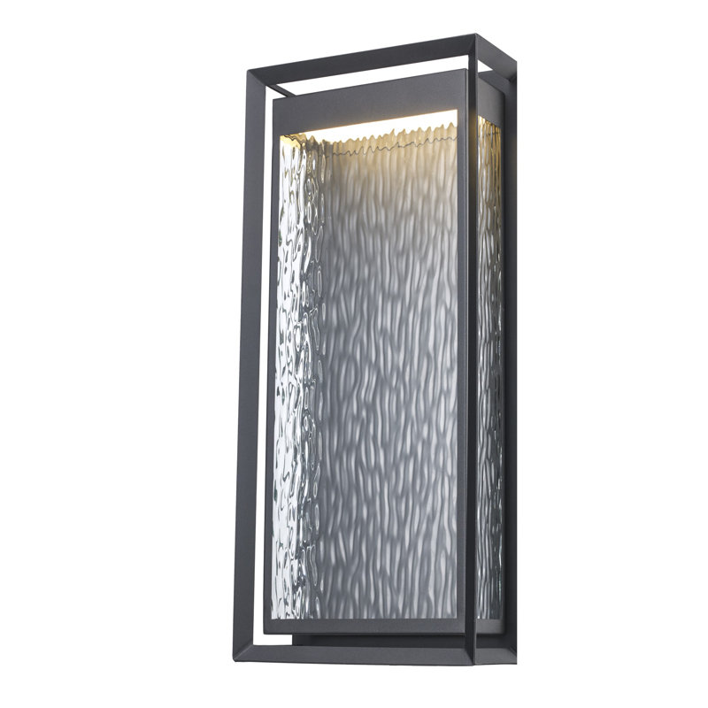 Plafonnier encastré à DEL noir câblé intégré, 26 watts, H 23 po x l 5 po x P 3,5 po