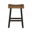 Ensemble de 4 tabourets à hauteur de comptoir, table et tabouret de comptoir transitionnels, meubles en bois d'hévéa noir et brun-1799488041