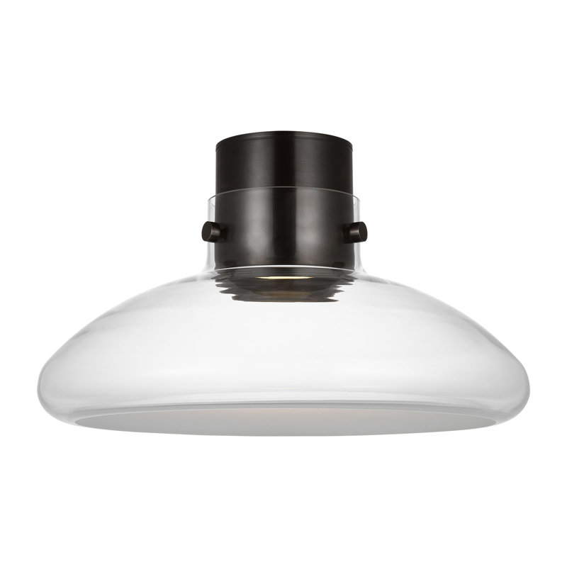 Morgan LED Flush Mount, Burnished Bronze, White