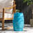 12" Accent Side Table, Cylindrical Design End Table For Living Room, Family Room, Or Entryway, Industrial Style,Coffee Side Tables For Indoor Outdoor, Blue-736062942