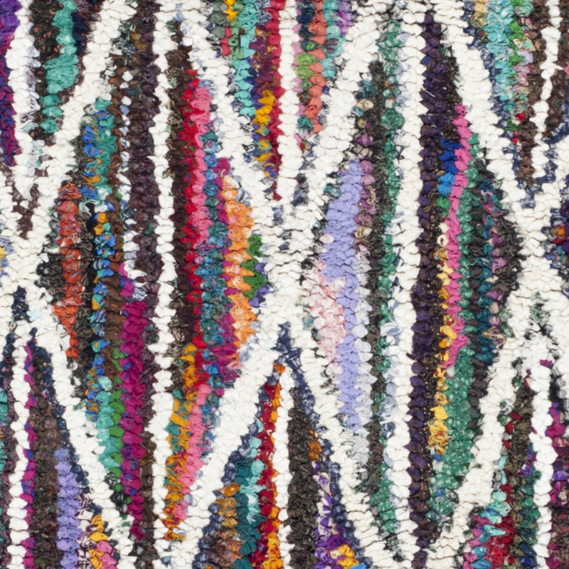 Abstract Cotton Hand Woven 122cm X 183cm Area Rug