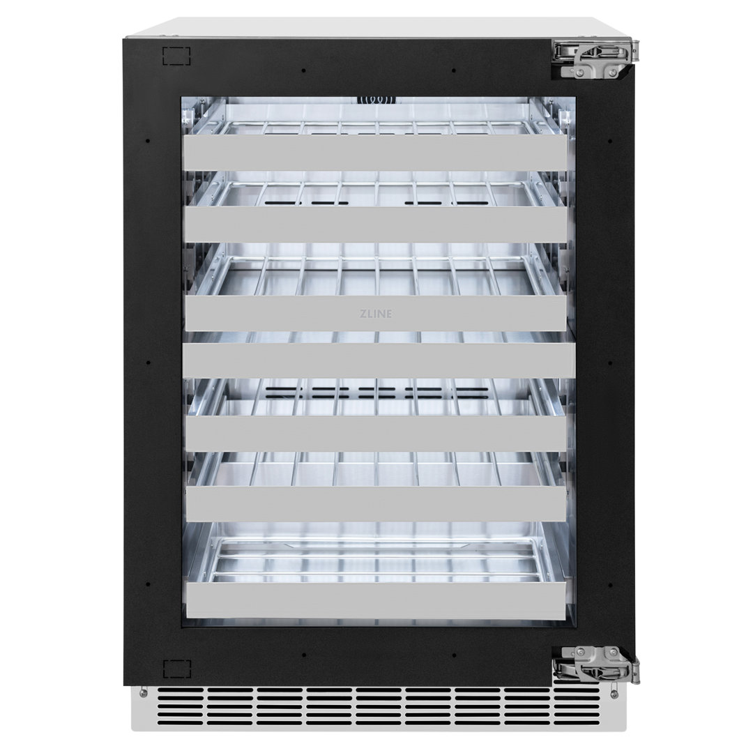 ZLINE 24 in. Touchstone Dual Zone 44 Bottle Wine Cooler With Panel Ready Glass Door ZLINE