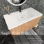 Meuble-lavabo mural simple 36 po avec plateau en résine Maceira-449806402