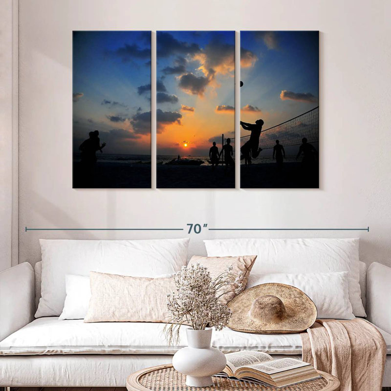 Silhouette de Gillard Beach Volleyball, H 32 po x l 50 po