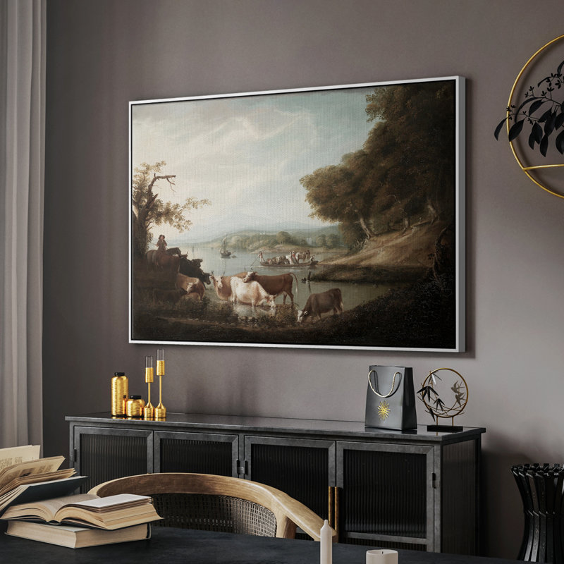 «Vintage Animal Print», reproduction d'art sur toile flottante, Blanc, H 17 po x l 25 po