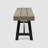 Outdoor Acacia Wood 3 Piece Picnic Dining Set, Gray And Rustic Metal