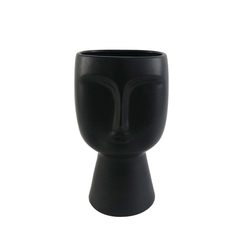 Classy Ceramic Vase for the Living Room, Face Design Vase Decor, 32.8cm H x 17.8cm W x 18.5cm D