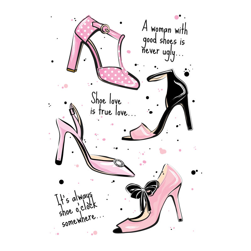 Shoe Quotes by Martina Paplova - Wrapped Canvas Art Prints, 30cm H x 20cm W