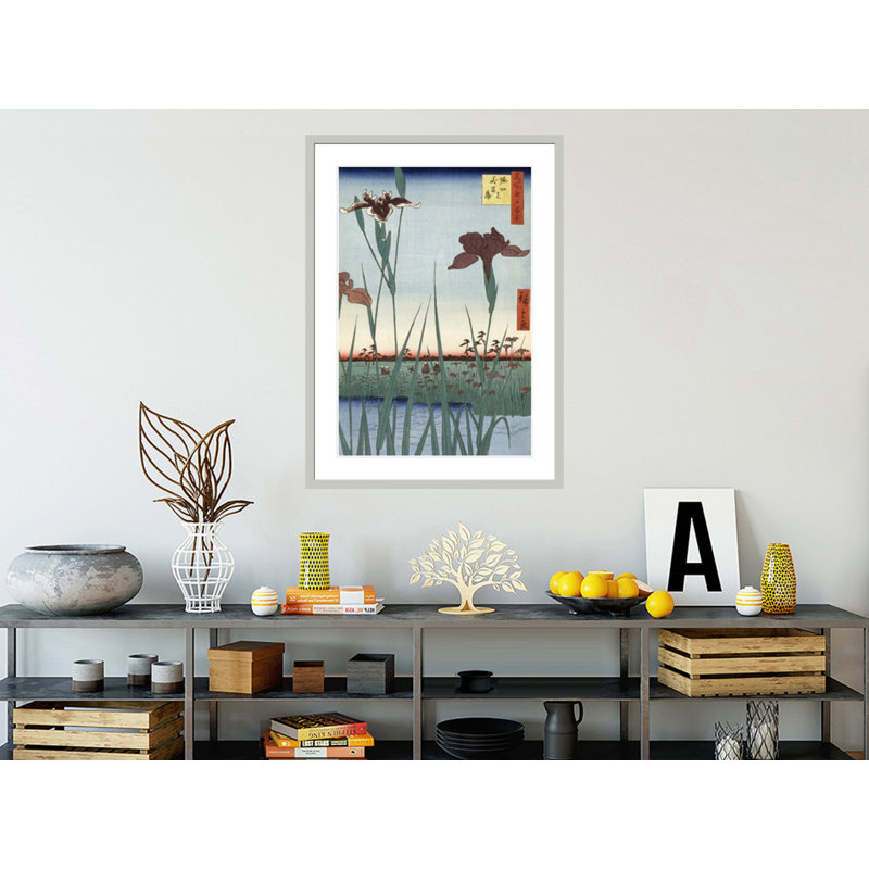 Horikiri Iris Garden par impression giclée encadrée, 41,5 po H x 30,16 po po