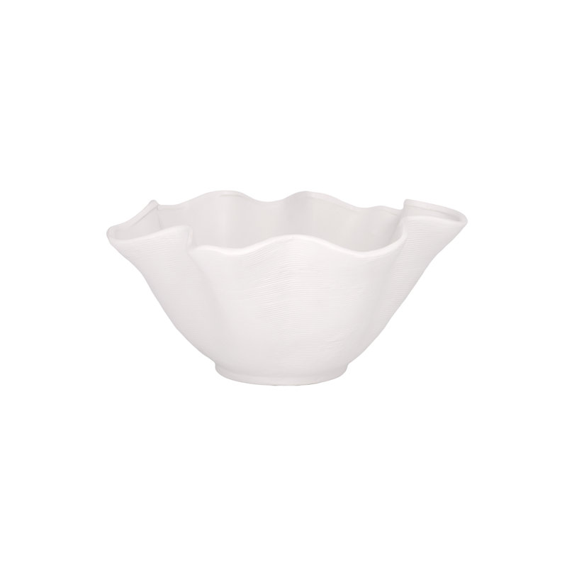 Ceramic Coral Bowl White