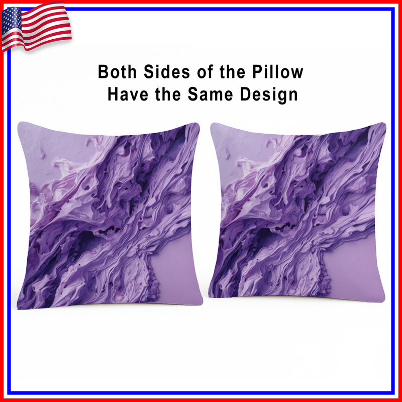 Coussins décoratifs mauves, 20 x 20 pouces