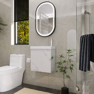 20'' Floating Bathroom Vanity With Resin Sink