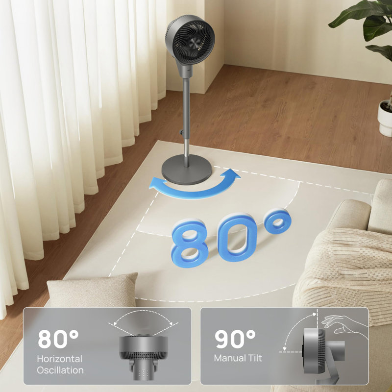 Ventilateurs sur pied pour bureau personnel, Gris