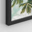 «Topical Teal Sky Palm Tree Beach Ocean Seaside», reproduction encadrée de 4 pièces-90605098-90605101