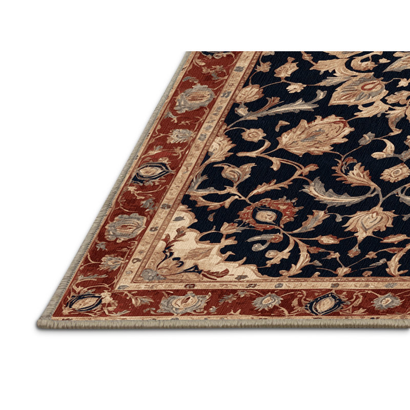 Tapis brun lavable à la machine, Rond 4 pi