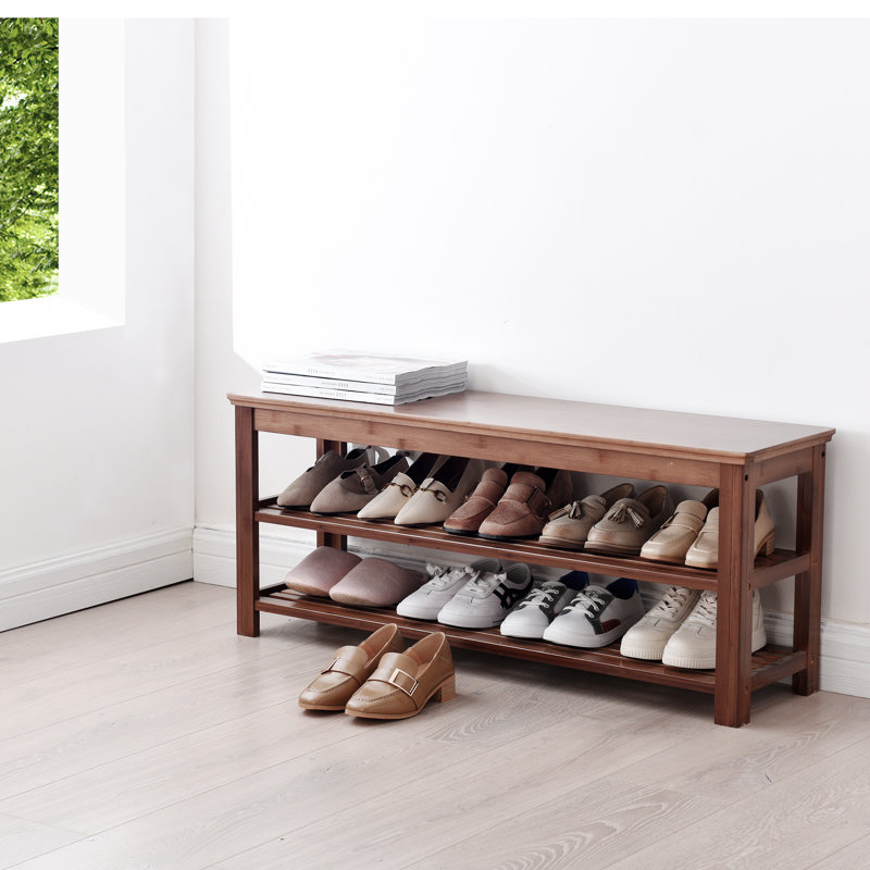 Wood Storage Bench, 41.9cm H x 100.1cm W x 28.4cm D