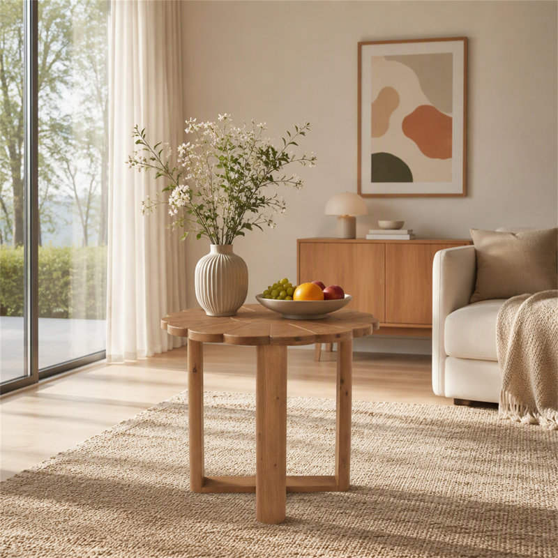 with Solid Wood Base Dining Table