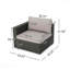 Fauteuil de patio gauche Gry + Alu-73393694