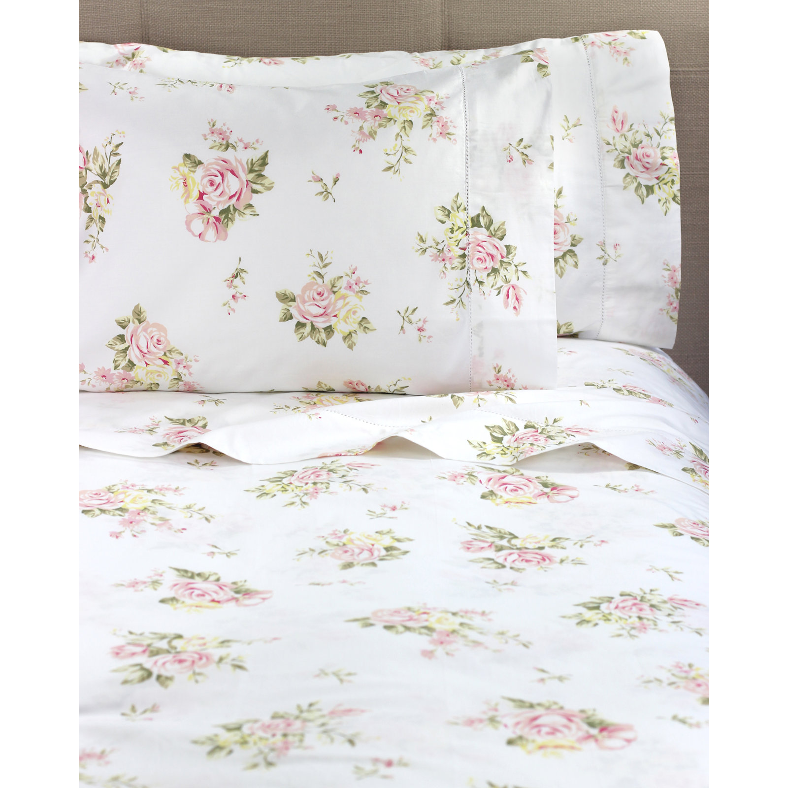 100% Cotton Sheet Set, King Sheet Set + Fitted Sheet + 2 Pillowcases