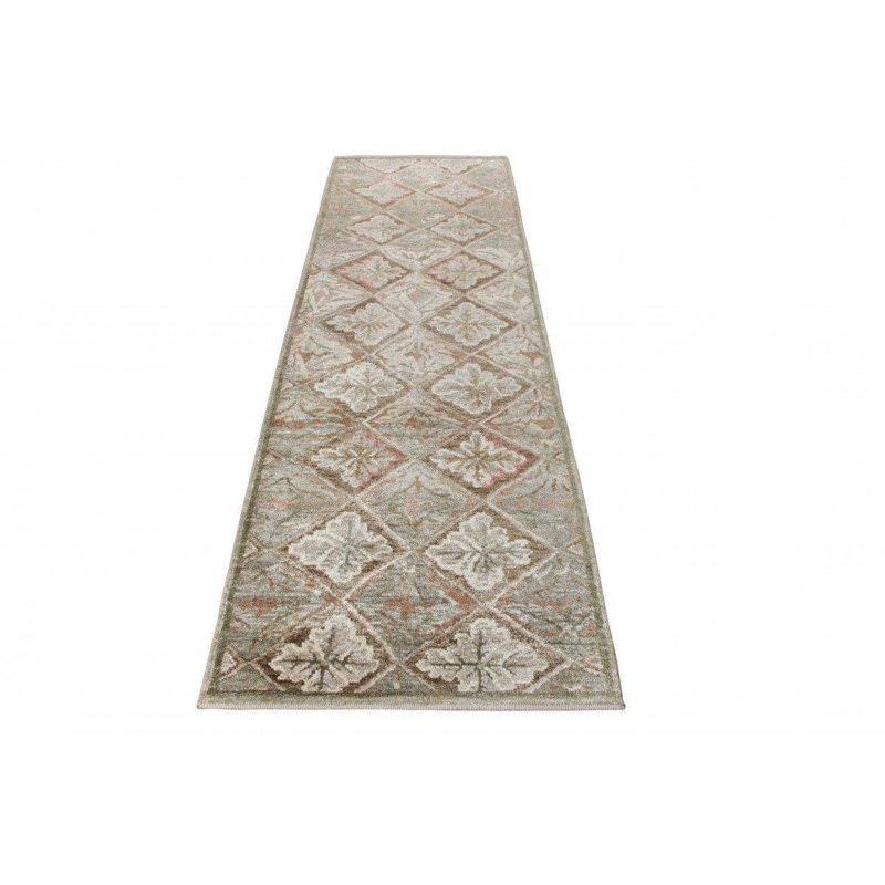 European Hand Woven Silk Area Rug, Runner 3' x 10'3"