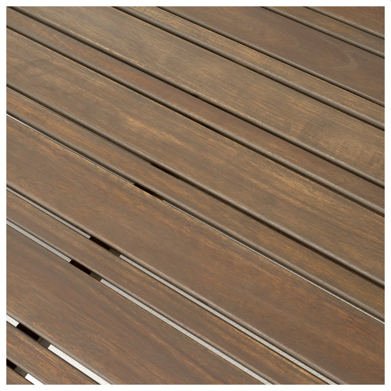 Ensemble de banc d'angle et de table basse en bois d'acacia 2 pièces, siège modulaire d'extérieur gris foncé, Non, Banc, Non