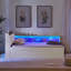 Lit de jour simple en tissu d'ameublement en velours avec tête de lit avec rangement et chargement sans fil, lit de jour multifonctionnel avec deux tiroirs de rangement et lumières DEL, noir-776425984