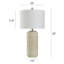 Mâle - lampe de table transitionnelle - Brie - abat-jour blanc cassé