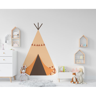 Teepee Wall Decal Home Color Block, Boho Wall Decal, tête de lit autocollant, tête de lit Wall Decal, voûte murale, pépinière 592RS