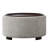 Caysey 30.1" W Upholstered Round Storage Ottoman with Wooden Tray-1954654306