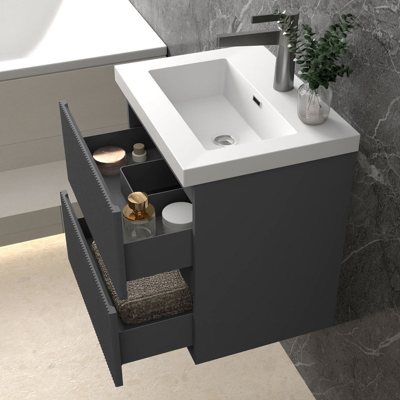 500mm Single Bathroom Vanity with Integrated Resin Basin
