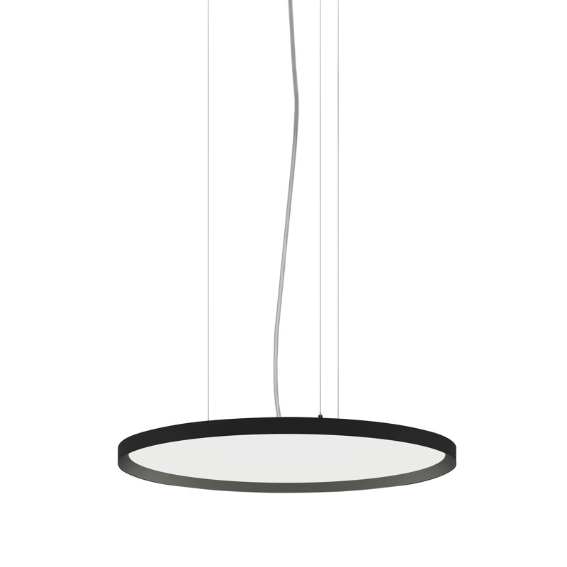 Apollo 1 - Light LED Pendant, 3" H x 24" W x 24" D, Black, Direct/Indirect Light