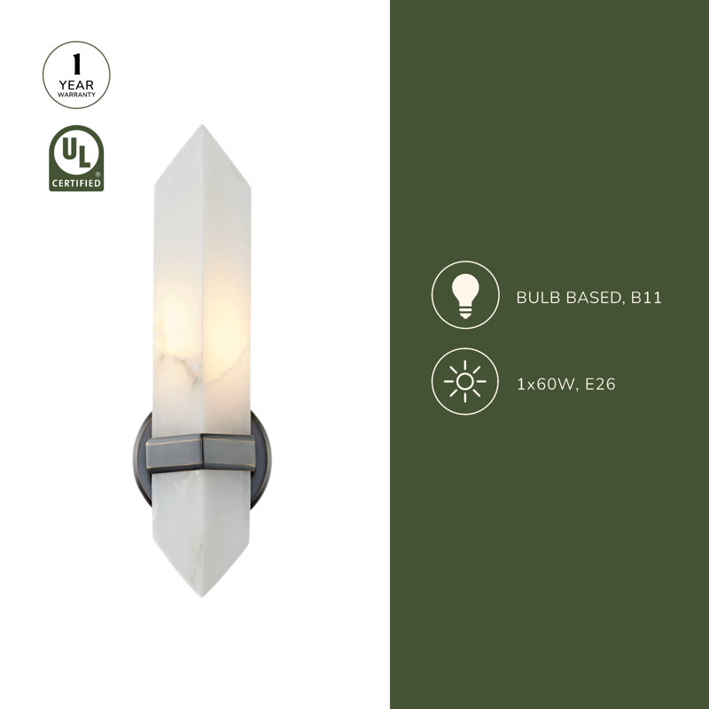 Valencia 1 - Light Bath Sconce, Vintage Brass
