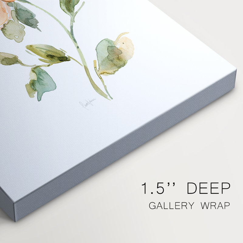 Bright Botanical III - Cavas enveloppés de galerie, H 18 po x l 12 po