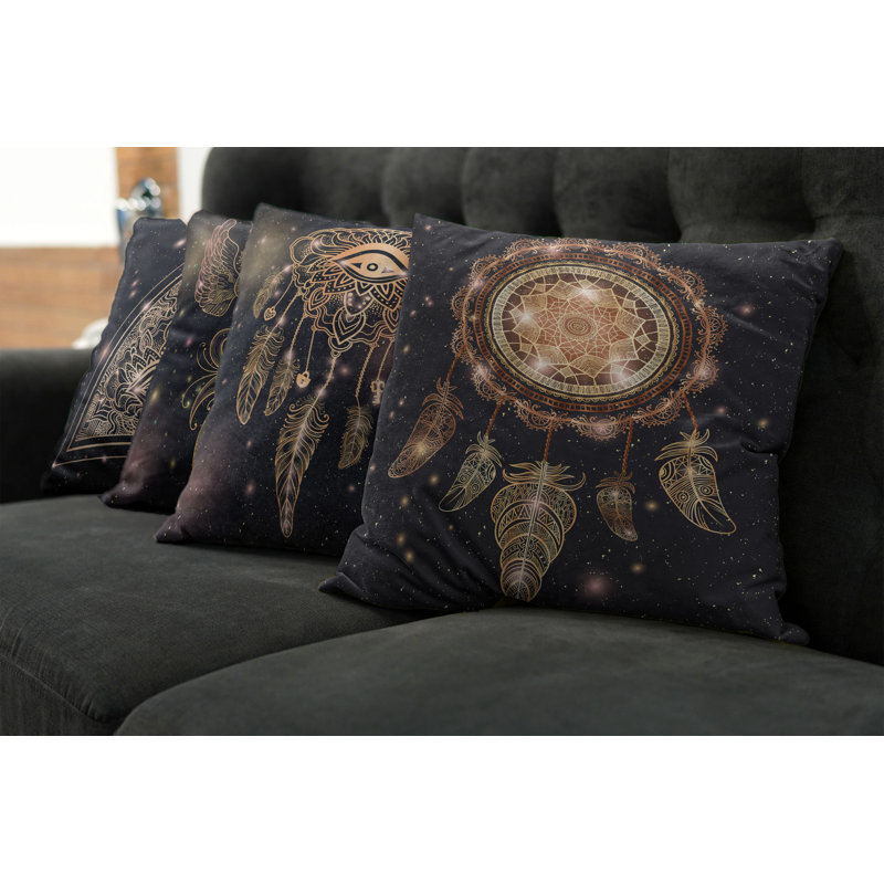 Ensemble de housse de coussin carré fantaisie 4 pièces, 20 po X 20 po
