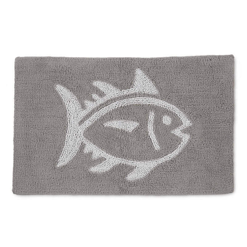 Skipjack Bath Rug, Gray Harpoon, 20"W x 32"L