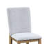 Chaises de salle à manger rembourrées en lin gris 2, siège de 19 po, base rembourrée en bois massif, siège élégant de 2 chaises, hauteur du siège et dossier, construction chic